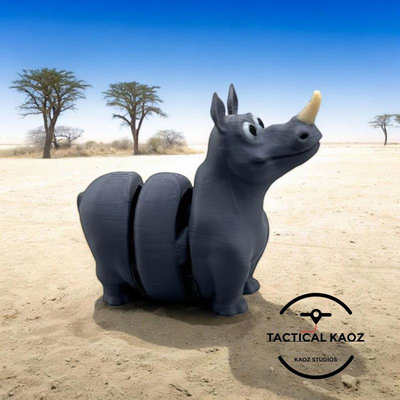 Rhino Flexy Wiggle - Articulating Rhino Print In Place