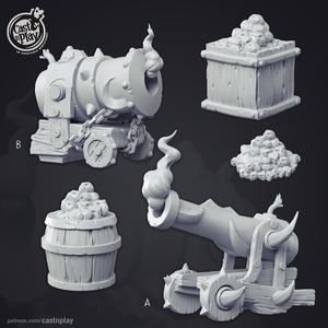 Pirate Ship Cannons (Pre-Supported)