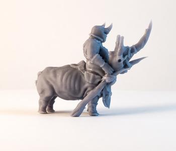 Rhino Centaur - 3D Printable Character - 2 Poses