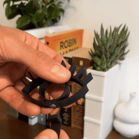 3D Printed Evil Eye Reading Ring + Magnetic Bookmark – Functional Book Accessory Set