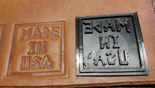 Made In USA Stamp for Leather