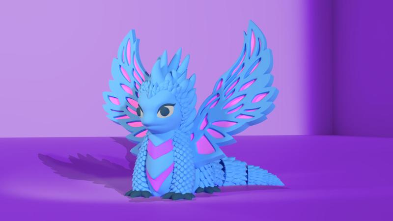 Articulated Dragon Cute Winged Flexible