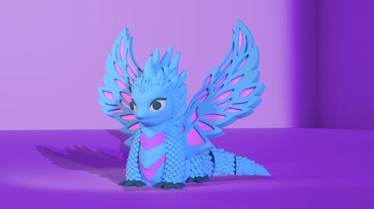 Articulated Dragon Cute Winged Flexible