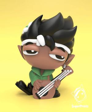 Halfling Bard - Easy Multicolor FDM RPG Minis (No supports)
