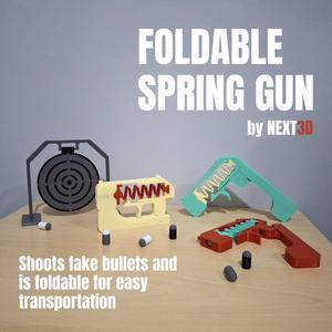 Foldable Spring Gun - Shoots fake bullets