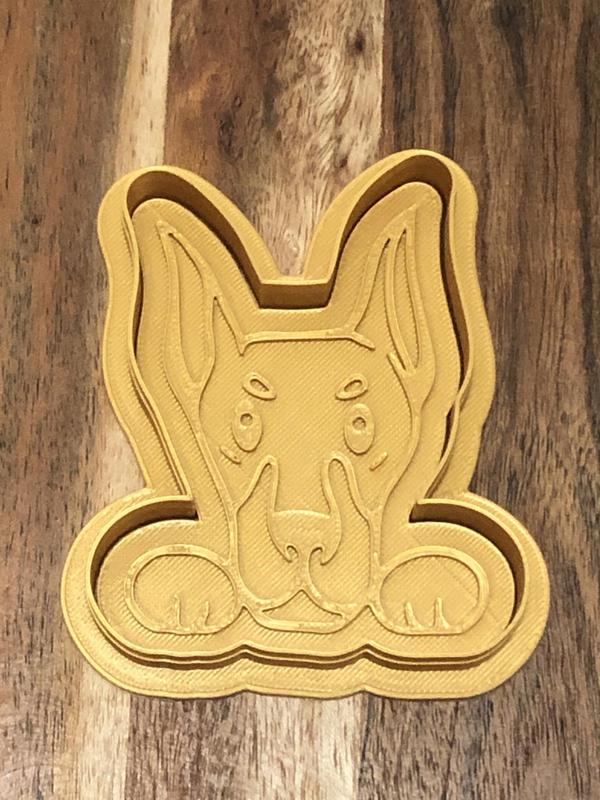 Doberman Cookie Cutters and Stamps