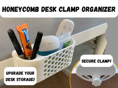 Honeycomb Desk Clamp Organizer w/ custom supports