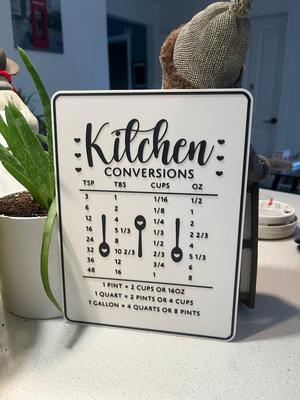 Kitchen Conversion Sign&fridge magnet sign