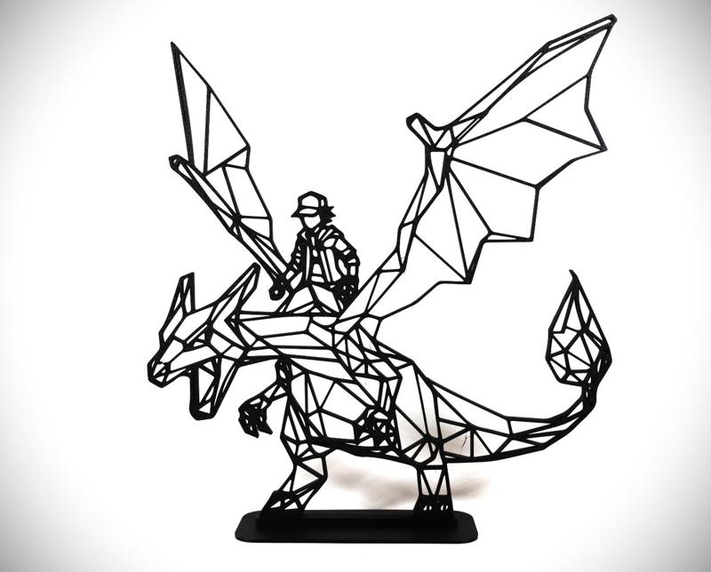 Low Poly Geometric Trainer & Charizard