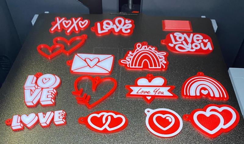 Valentines Day Love Keychains