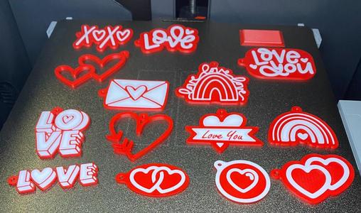Valentines Day Love Keychains