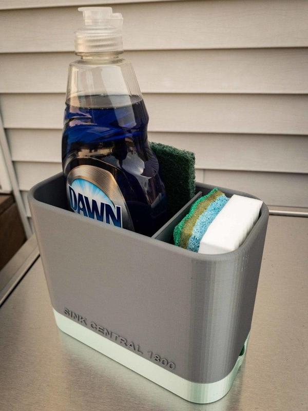 Sink Caddy with Self Drain and Adjustable Divider