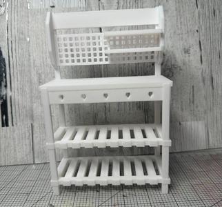 Miniature Greenhouse Bench with shelf