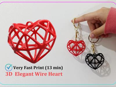 Elegant Wire Heart for Valentine’s Day -No Support