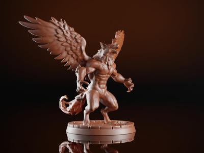 Howling Winged Werewolf - DND monster