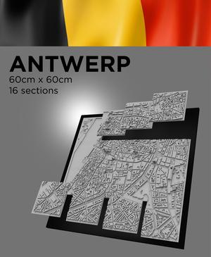 ANTWERP, Skyline 3d map