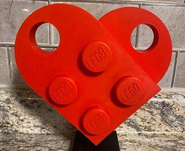 LEGOBrick Heart, with mounts and stands