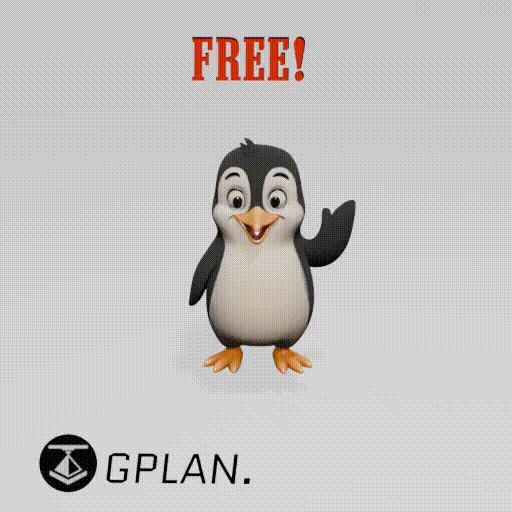 Free Penguin Miniature Decoration Toy