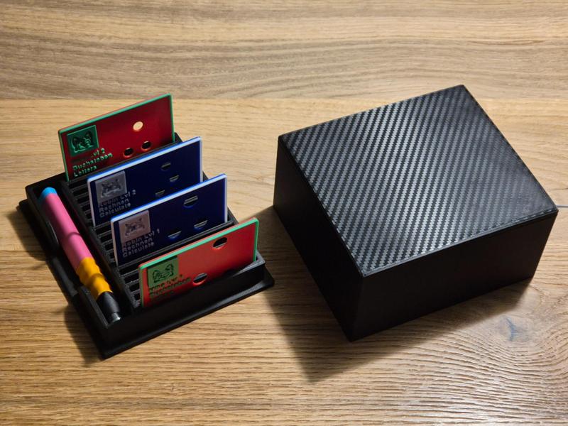 Storage box for Edurino cards and pen