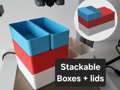 Stackable Boxes - with Lid / Printable on A1 mini