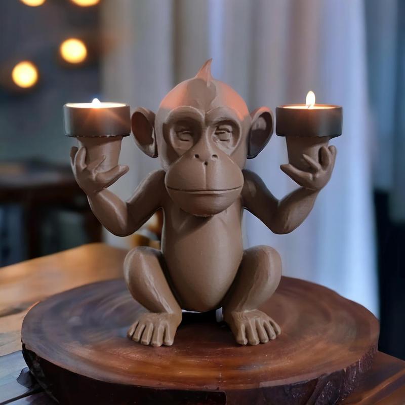 Tealight Candle Holder Monkey