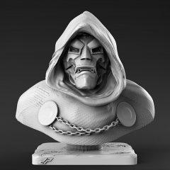 Dr Doom Bust 3D Printing Figurine | Assembly