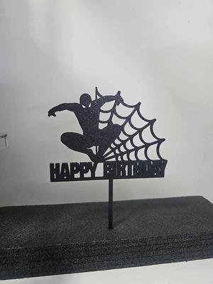 spiderman  Happy Birthday with web 