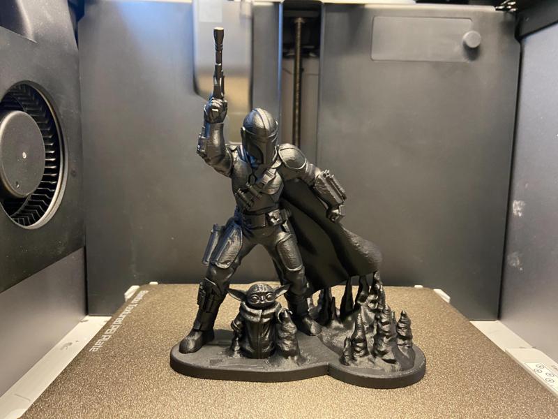Mandalorian and Grogu Figurine - no supports