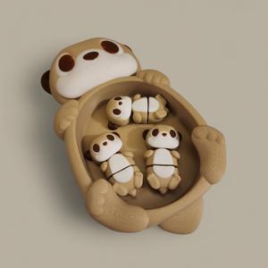 Otter Family - Trinket Tray & Flexi Babies!