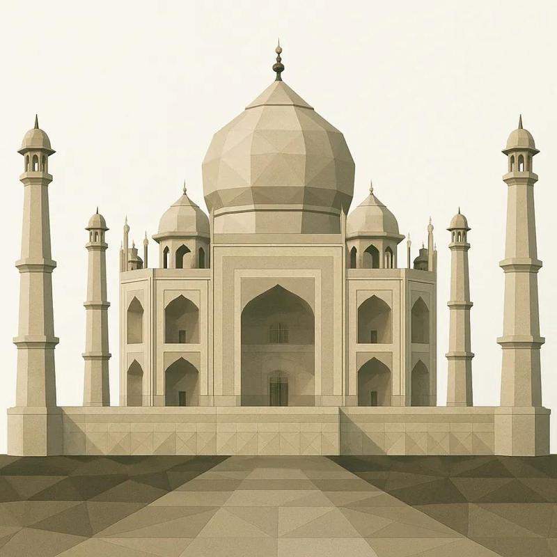 Taj Mahal Low Poly   