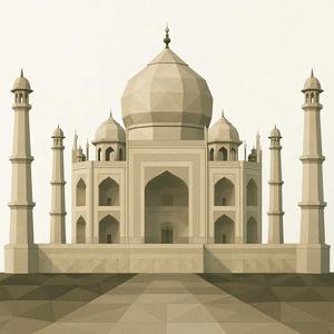 Taj Mahal Low Poly   