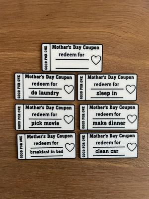 Mother's Day Coupon Set of 7 / Gift Idea / Custom