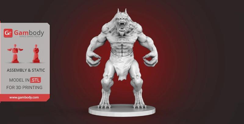 Werewolf 3D Printing Figurine| Assembly