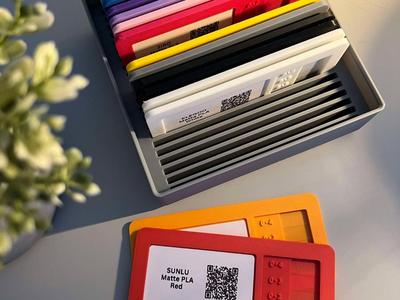 Gridfinity Filament Sample Card & Organiser