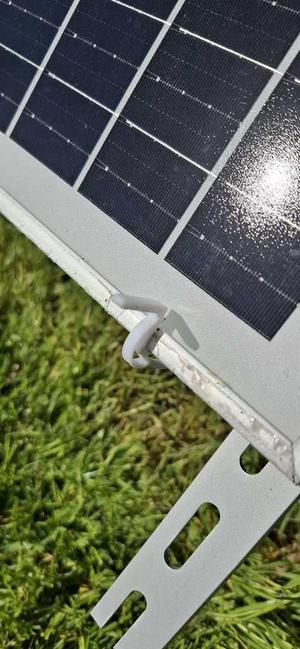 Solar panel alignment clip.