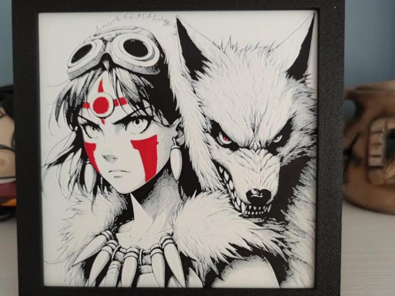 Hueforge princess mononoke