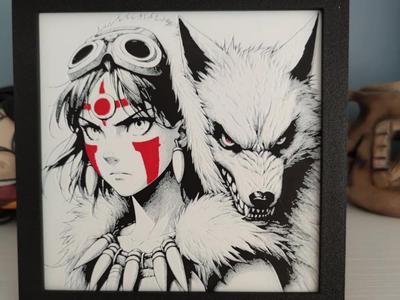 Hueforge princess mononoke