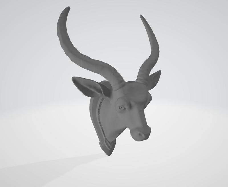Wall mounted antelpe head