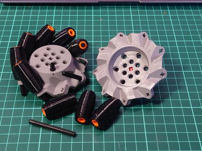 Technic compatible meccanum wheel