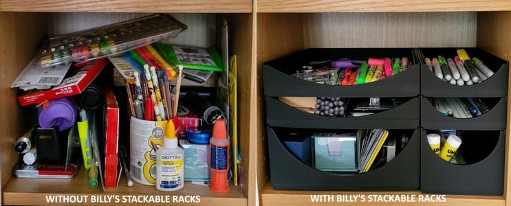 Billy's stackable box ( fit ikea billy )