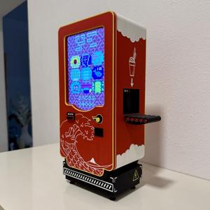 Cyberpunk Vendingmachine Miniature with looping Animation, Sci-fi decor, Plug and Play Raspberry Pi project with manual