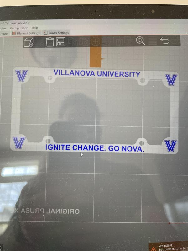 Villanova LIcense Plate