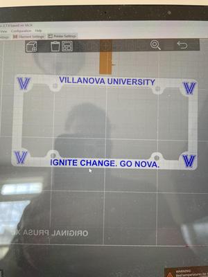 Villanova LIcense Plate