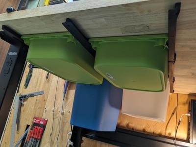 Ultimate Ikea Trofast container under-desk support