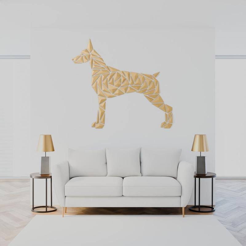 Geometric dog wall art - “Dobermann style”