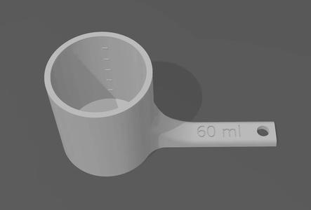 60 ml cup with gradation   
