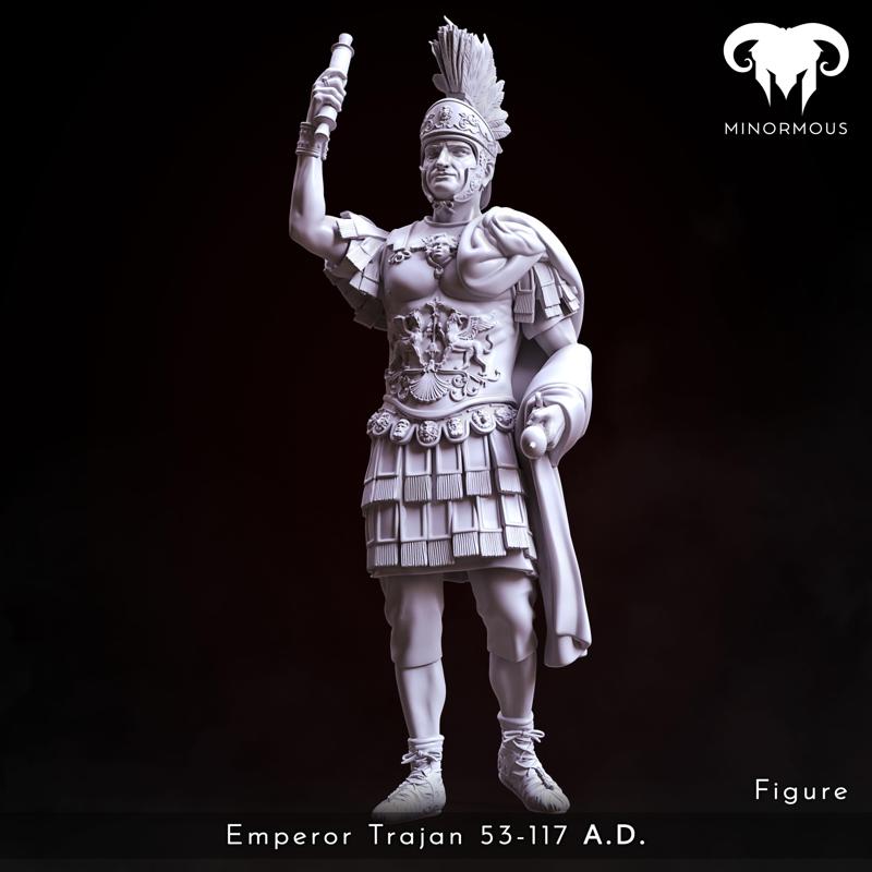 Figure - Roman Emperor Trajan 98 to 117 AD. From Soldier to Emperor!