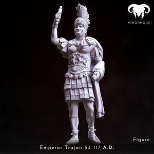 Figure - Roman Emperor Trajan 98 to 117 AD. From Soldier to Emperor!