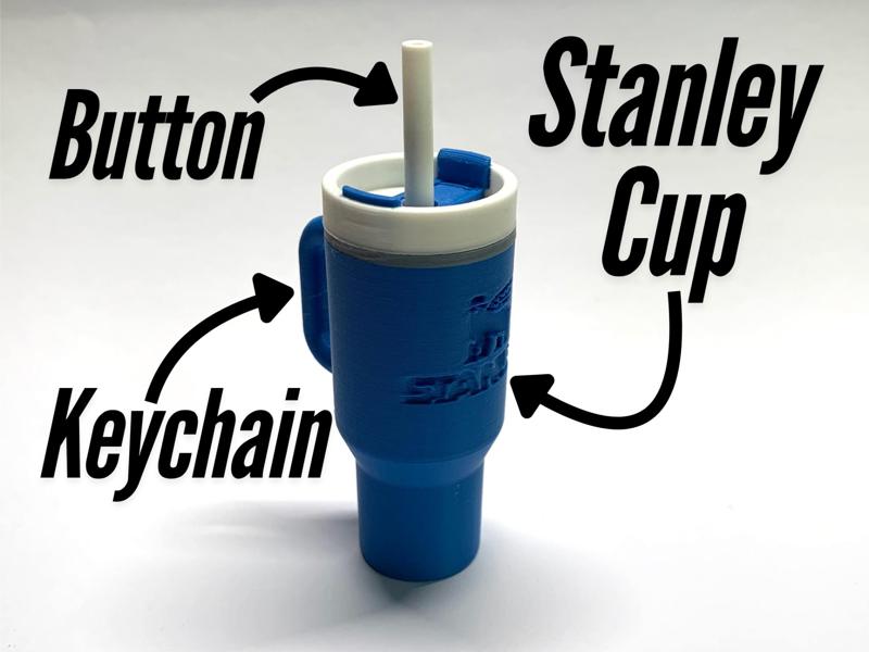 Stanley Cup Button Fidget Keychain