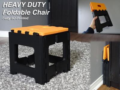 HEAVY DUTY Foldable Chair/Stool - Fully 3D Printed